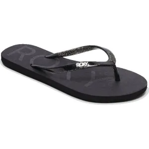 Roxy VIVA SPARKLE Dámske žabky, čierna, veľkosť 36