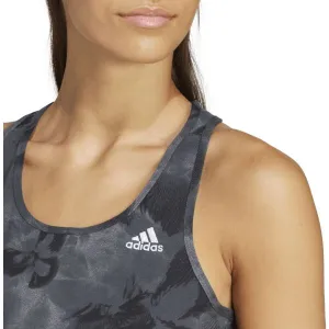 adidas FLORAL GRAPHIC SINGLE JERSEY DRESS Dámske šaty, tmavo sivá, veľkosť