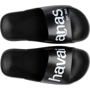 HAVAIANAS SLIDE CLASSIC LOGO MANIA Unisex šľapky, čierna, veľkosť 47/48