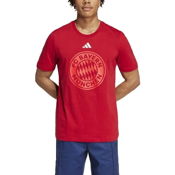 adidas FC BAYERN DNA GRAPHIC Pánske tričko, červená, veľkosť