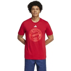adidas FC BAYERN DNA GRAPHIC Pánske tričko, červená, veľkosť