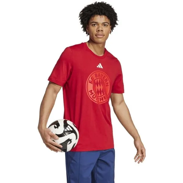 adidas FC BAYERN DNA GRAPHIC Pánske tričko, červená, veľkosť