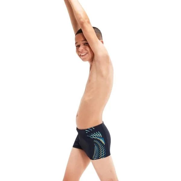 Speedo PLASTISOL PLACEMENT Chlapčenské športové plavky, tmavo modrá, veľkosť 15-16Y