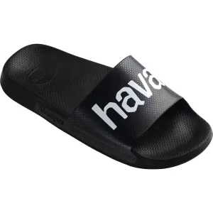 HAVAIANAS SLIDE CLASSIC LOGO MANIA Unisex šľapky, čierna, veľkosť 37/38