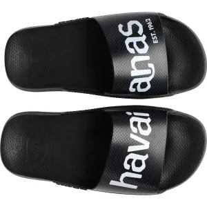 HAVAIANAS SLIDE CLASSIC LOGO MANIA Unisex šľapky, čierna, veľkosť 37/38