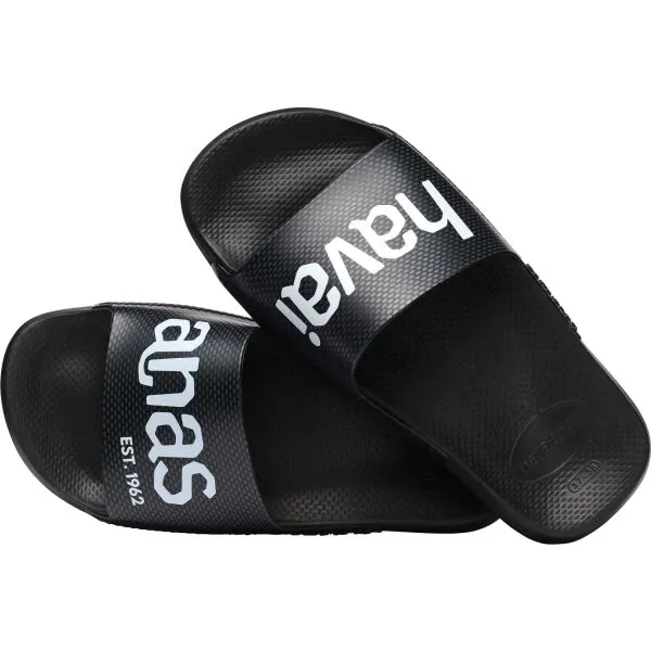 HAVAIANAS SLIDE CLASSIC LOGO MANIA Unisex šľapky, čierna, veľkosť 37/38