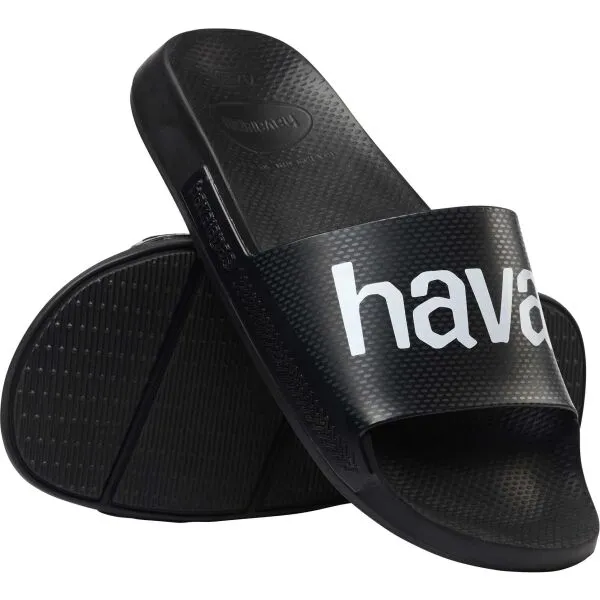 HAVAIANAS SLIDE CLASSIC LOGO MANIA Unisex šľapky, čierna, veľkosť 37/38