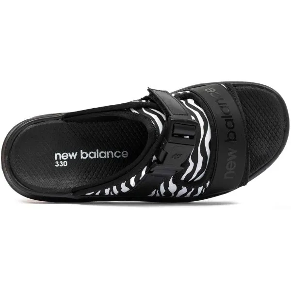New Balance 330 PRINT Dámske šľapky, čierna, veľkosť 39