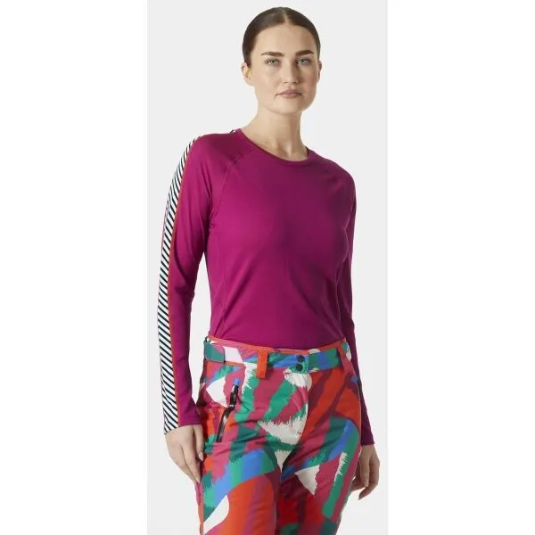 Helly Hansen W LIFA ACTIVE STRIPE CREW Dámske funkčné tričko, ružová, veľkosť