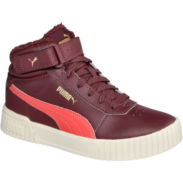 Puma CARINA 2.0 MID WTR JR Dievčenské zimné tenisky, vínová, veľkosť 38