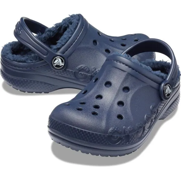 Crocs BAYA LINED CLOG K Detské šľapky, tmavo modrá, veľkosť 32/33