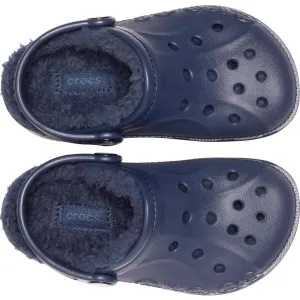 Crocs BAYA LINED CLOG K Detské šľapky, tmavo modrá, veľkosť 32/33
