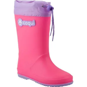 Coqui RAINY COLLAR Detské čižmy, ružová, veľkosť