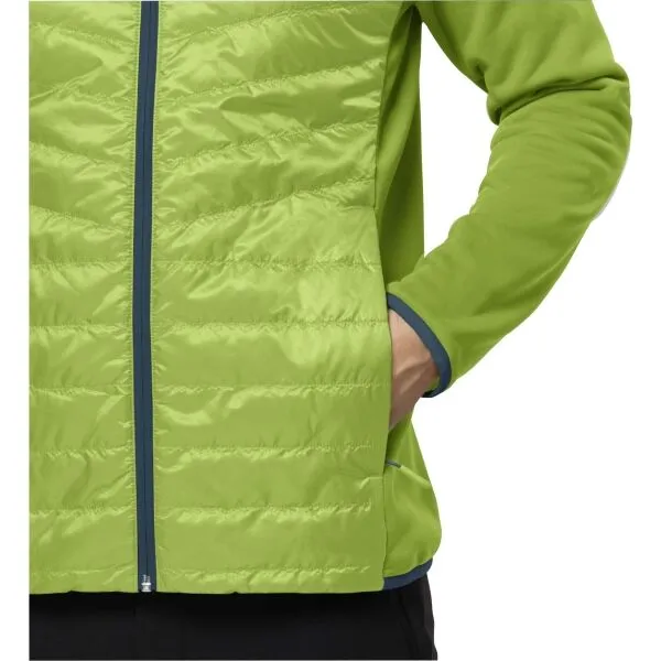 Jack Wolfskin ROUTEBURN PRO HYBRID M Pánska outdoorová zateplená bunda, zelená, veľkosť