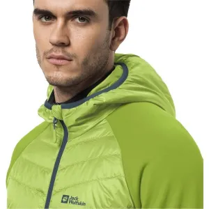 Jack Wolfskin ROUTEBURN PRO HYBRID M Pánska outdoorová zateplená bunda, zelená, veľkosť