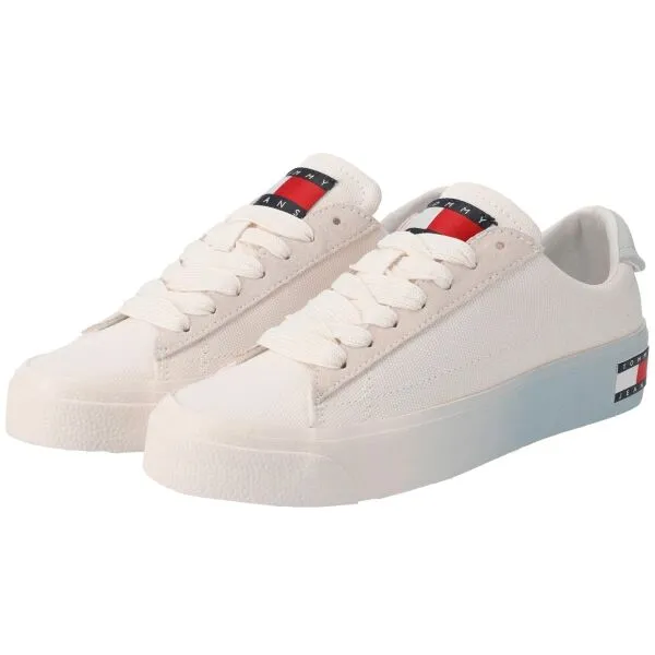 Tommy Hilfiger TOMMY JEANS LEATHER V.FLATFORM Dámske nízke tenisky, biela, veľkosť