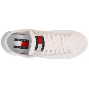 Tommy Hilfiger TOMMY JEANS LEATHER V.FLATFORM Dámske nízke tenisky, biela, veľkosť