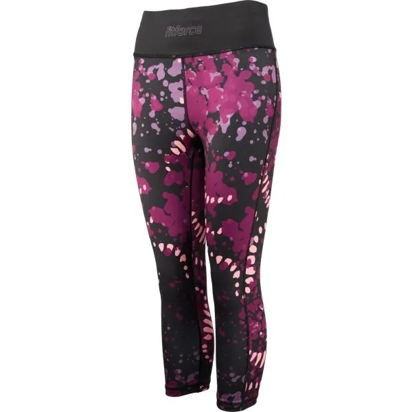 Fitforce JETT Dámske 3/4 fitness legíny, čierna, veľkosť