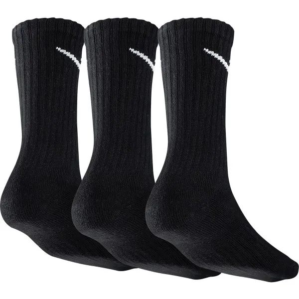 Nike 3PPK VALUE COTTON CREW 3PPK VALUE COTTON CREW - Športové ponožky, čierna, veľkosť