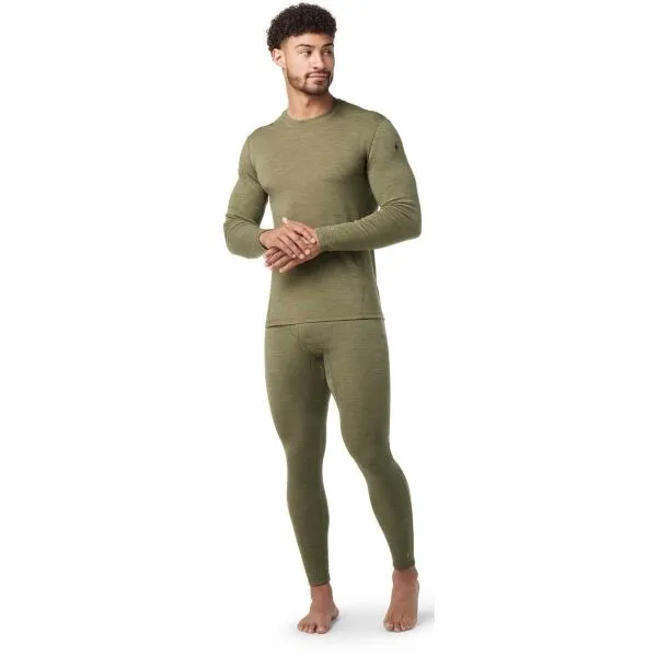 Smartwool M CLASSIC THERMAL MERINO BL CREW BOXED Pánske tričko, khaki, veľkosť