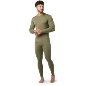 Smartwool M CLASSIC THERMAL MERINO BL CREW BOXED Pánske tričko, khaki, veľkosť