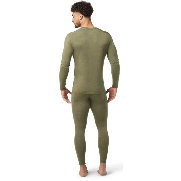 Smartwool M CLASSIC THERMAL MERINO BL CREW BOXED Pánske tričko, khaki, veľkosť