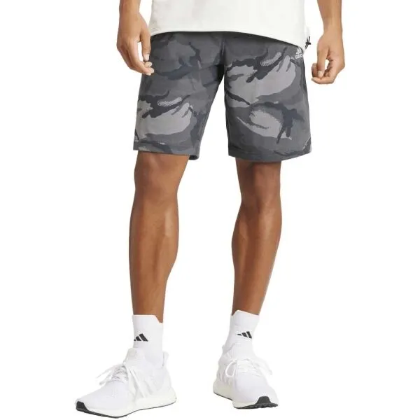 adidas SEASONAL ESSENTIALS CAMOUFLAGE SHORTS Pánske kraťasy, tmavo sivá, veľkosť