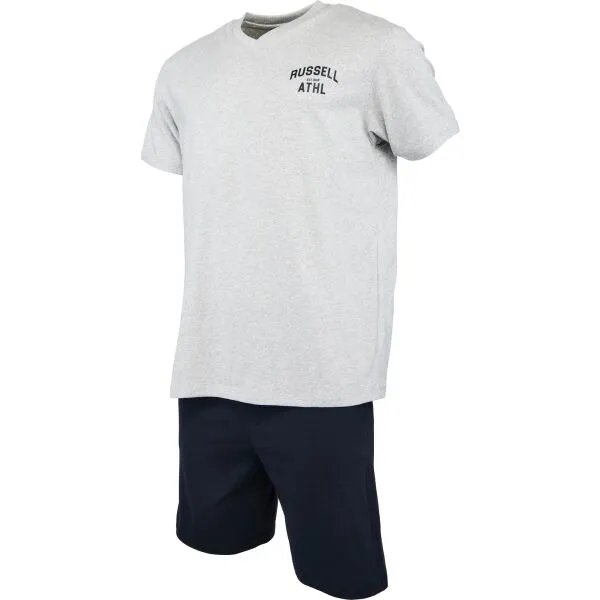 Russell Athletic SET TEE SHORT Pánsky pyžamový set, sivá, veľkosť