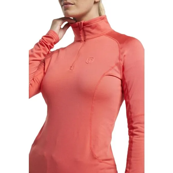 TENSON TXLITE HALF ZIP Dámska mikina, lososová, veľkosť