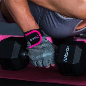 Fitforce PFR01 Fitness rukavice, sivá, veľkosť