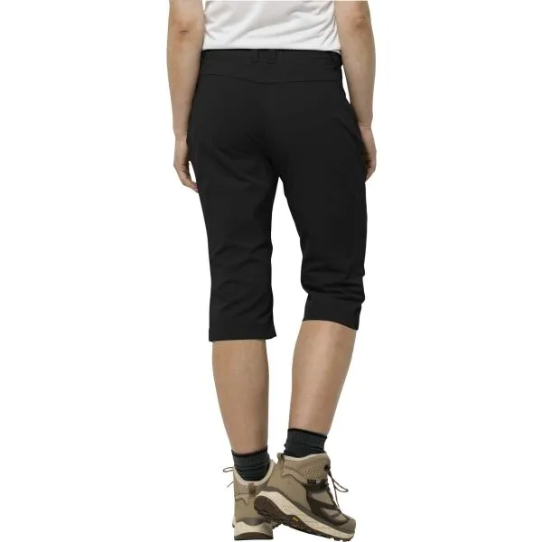Jack Wolfskin ACTIVATE LIGHT 3/4 Dámske turistické 3/4  nohavice, čierna, veľkosť