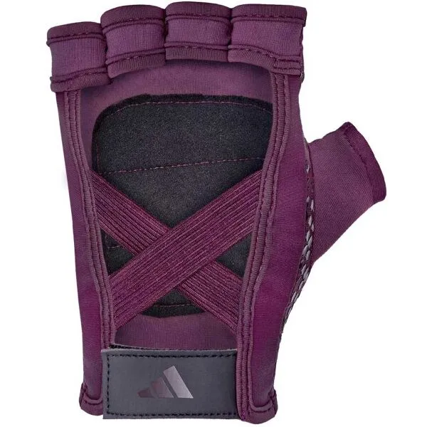 adidas TRAINING GLOVES W Dámske fitness rukavice, vínová, veľkosť