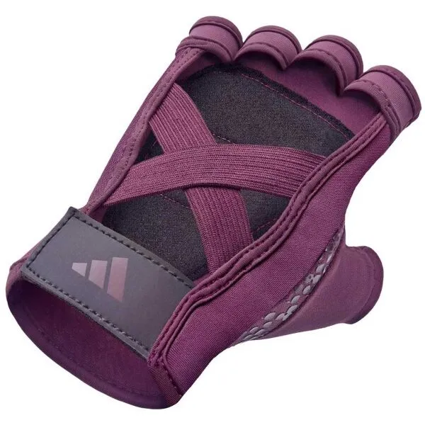 adidas TRAINING GLOVES W Dámske fitness rukavice, vínová, veľkosť
