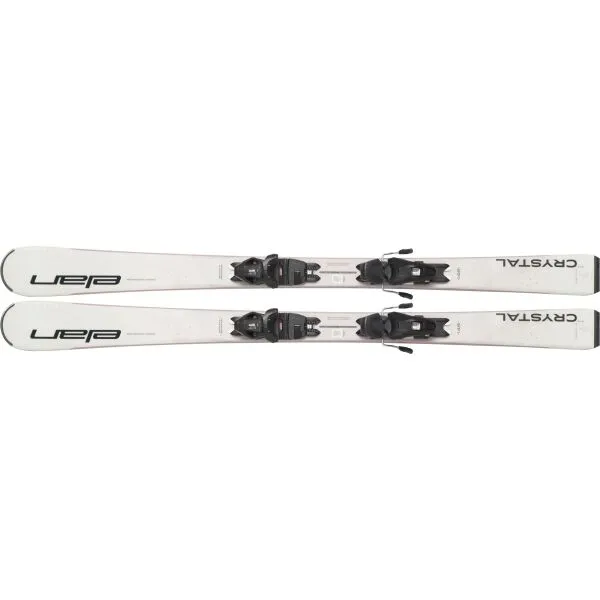 Elan CRYSTAL WHITE LS + EL9.0 GW Dámske zjazdové lyže, biela, veľkosť
