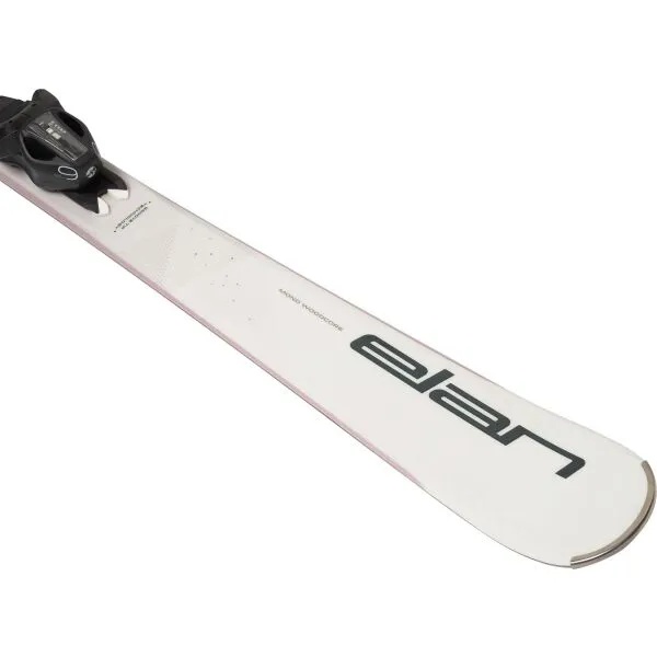 Elan CRYSTAL WHITE LS + EL9.0 GW Dámske zjazdové lyže, biela, veľkosť