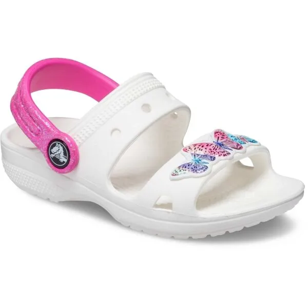 Crocs CLASSIC EMBELLISHED SANDAL T Detské sandále, biela, veľkosť 22/23