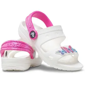 Crocs CLASSIC EMBELLISHED SANDAL T Detské sandále, biela, veľkosť 22/23