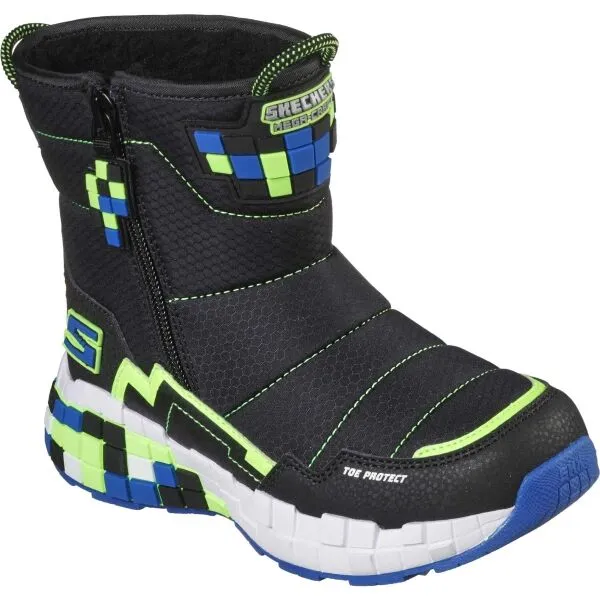 Skechers MEGA-CRAFT Chlapčenská zateplená zimná obuv, čierna, veľkosť