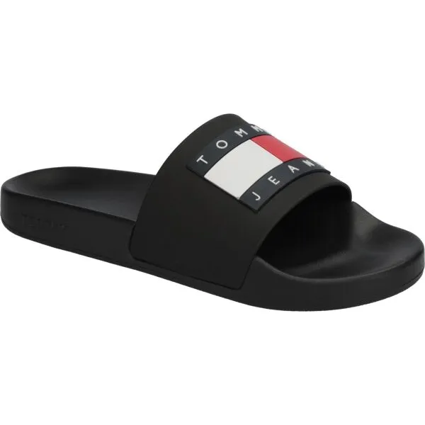 Tommy Hilfiger TOMMY JEANS FLAG POOL SLD ESS Dámske šľapky, čierna, veľkosť