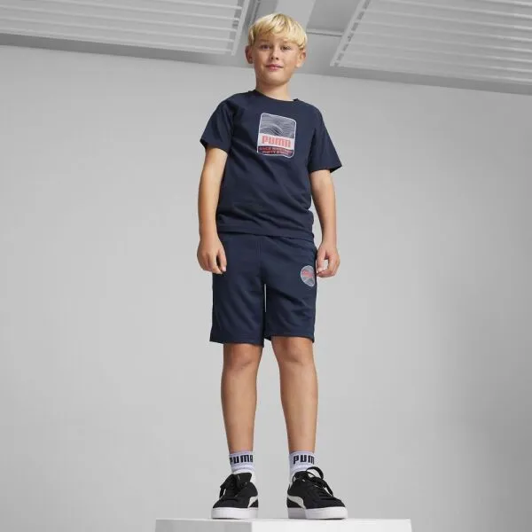 Puma ACTIVE SPORTS POLY SHORTS B Detské športové kraťasy, tmavo modrá, veľkosť