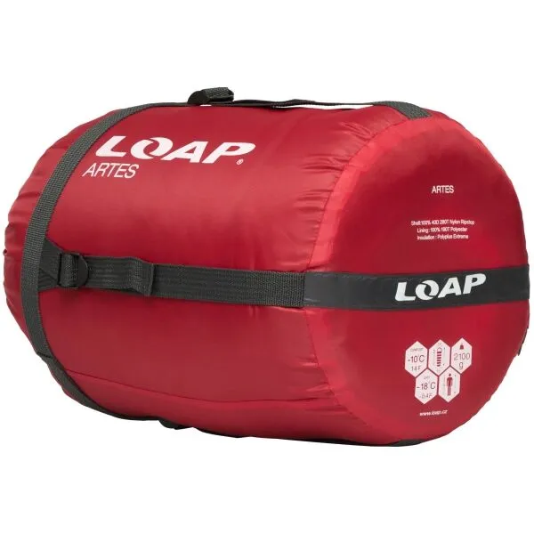 LOAP ARTES Spací vak, čierna, veľkosť 220 cm - pravý zips