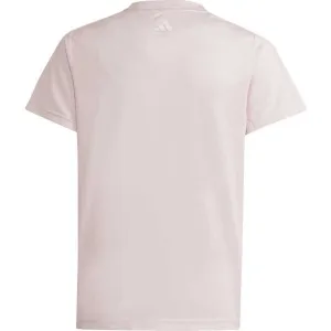 adidas ESSENTIALS LOGO TEE Dievčenské tréningové tričko, ružová, veľkosť