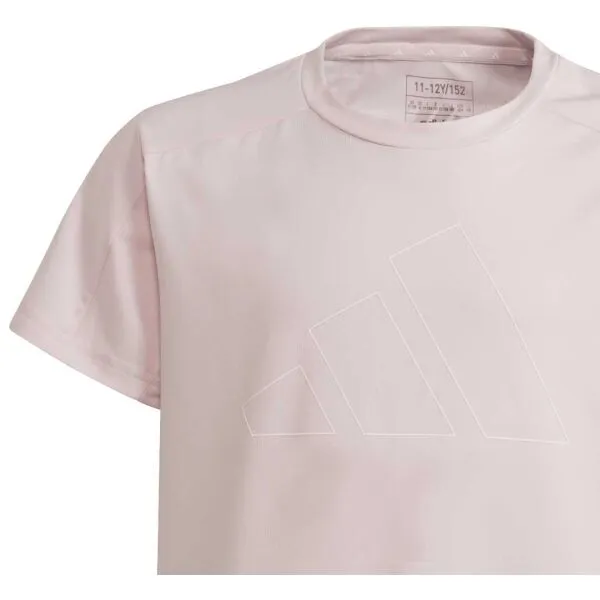 adidas ESSENTIALS LOGO TEE Dievčenské tréningové tričko, ružová, veľkosť