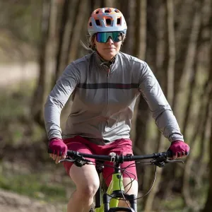 PROGRESS AROSA Dámsky cyklistický zateplený dres, sivá, veľkosť