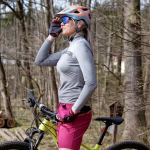 PROGRESS AROSA Dámsky cyklistický zateplený dres, sivá, veľkosť