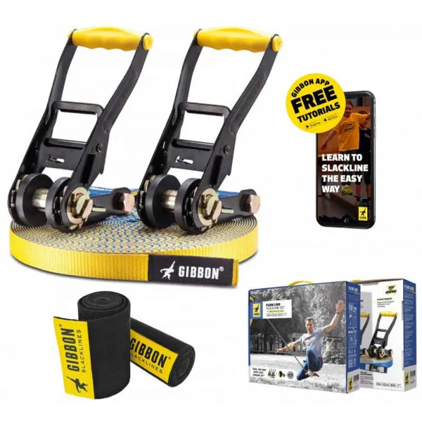 Slackline Slackline Gibbon Slacklines FlowLine Treewear Set