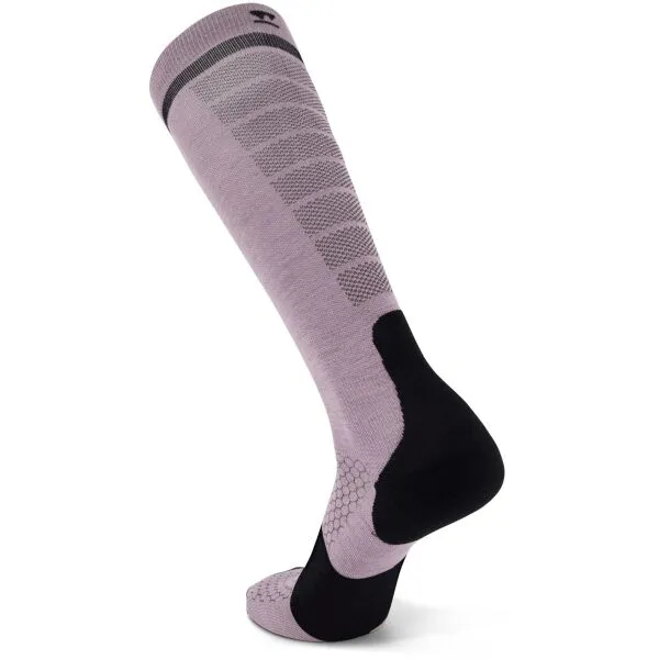 MONS ROYALE PRO LITE MERINO SNOW Unisex merino ponožky, fialová, veľkosť