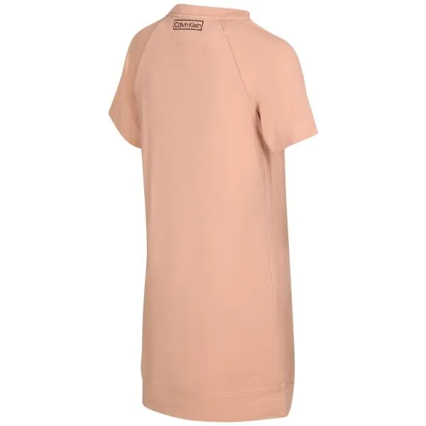 Calvin Klein LW S/S NIGHTSHIRT Dámska nočná košeľa, lososová, veľkosť