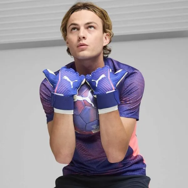 Puma ULTRA ULTIMATE HYBRID Pánske brankárske rukavice, modrá, veľkosť
