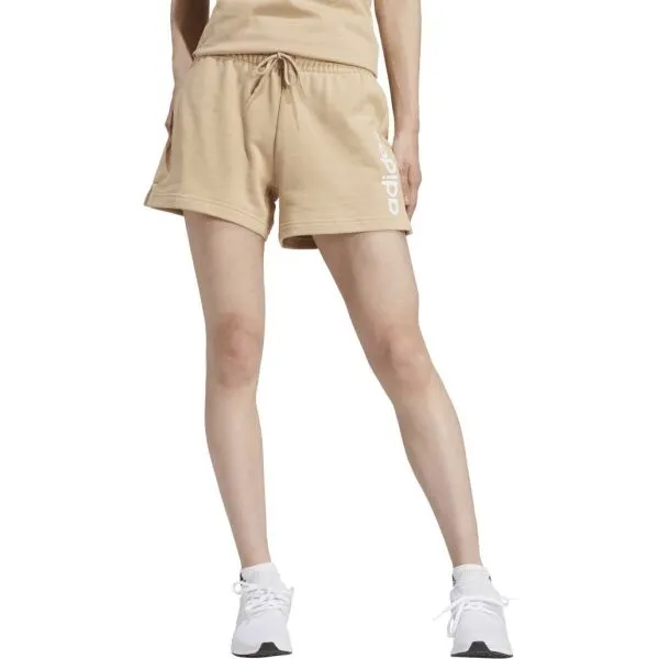 adidas LINEAR SHORTS W Dámske kraťasy, béžová, veľkosť